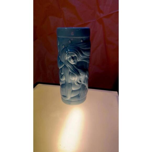 Other - Blue Ceramic Tiki Mug – Mermaid Design – 8” Tall – Vintage Style‎
